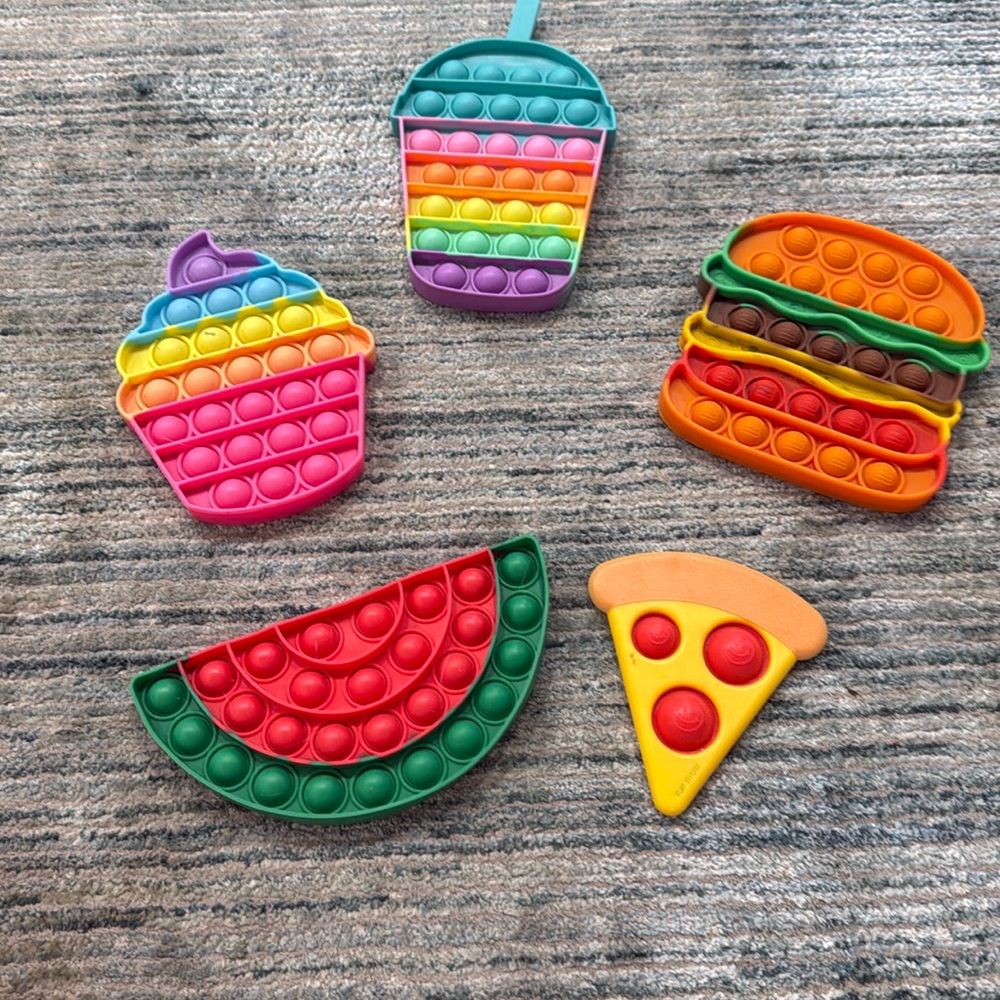 food pop it fidget toy pack